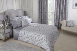 New Edge Blinds Cavendish Duvet Set in Grey - Size: Super King - thumbnail 1