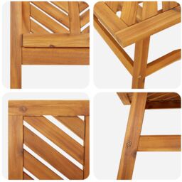 Berkfield Home 3 Piece Garden Lounge Set Solid Wood Acacia in Brown - thumbnail 9