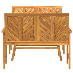 Berkfield Home 3 Piece Garden Lounge Set Solid Wood Acacia in Brown - thumbnail 7