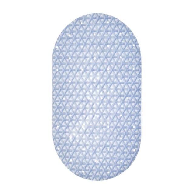 Showerdrape Medina Anti Slip PVC Bath Mat 69cm x 36cm in Blue - Size: 69 cm x 36 cm - image 1