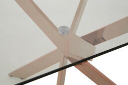 Orsina Luxurious Recatngular Rose Gold Dining Table, Durable & Stylish Kitchen Table, Sturdy Dining Room Table - thumbnail 4