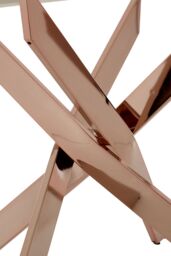Orsina Luxurious Recatngular Rose Gold Dining Table, Durable & Stylish Kitchen Table, Sturdy Dining Room Table - thumbnail 5