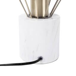Wyld and Coco Table Lamp - Diamond Cage Shade with Marble-Look Round Base in Bronze - thumbnail 6