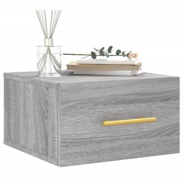 Berkfield Home Decorative Wall-mounted Bedside Cabinets 2 pcs Grey Sonoma 35x35x20 cm - Size: 35 x 35 x 20 cm - image 1