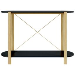 Berkfield Home Console Table Black 110x38x75 cm Engineered Wood - Size: 110 x 38 x 75 cm - thumbnail 5