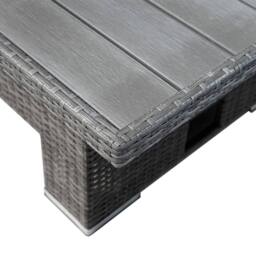 RayGar Vermont 5 Seater Rattan Sofa Set Adjustable Table Outdoor Polyrattan in Grey - Size: 1 Pack - thumbnail 7