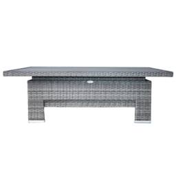 RayGar Vermont 5 Seater Rattan Sofa Set Adjustable Table Outdoor Polyrattan in Grey - Size: 1 Pack - thumbnail 5