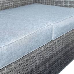 RayGar Vermont 5 Seater Rattan Sofa Set Adjustable Table Outdoor Polyrattan in Grey - Size: 1 Pack - thumbnail 8