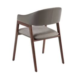 Angel Cerda Model Grey Fabric & Dark Mink Leatherette Dining - thumbnail 6