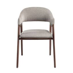 Angel Cerda Model Grey Fabric & Dark Mink Leatherette Dining - thumbnail 2