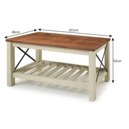 FORGEVIO Cottage Bench White Painted Pine Wooden Seat Slatted Storage Shelf - thumbnail 2