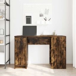 Berkfield Home Desk Smoked Oak 120x42x76 cm Engineered Wood in Brown - Size: 120 x 42 x 76 cm - thumbnail 3