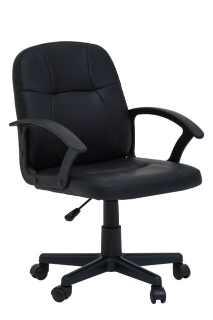 Orsina Comfortable Black Small Home Office Chair, Ergonomic Work From Home Chair, Movable Ergonomic Office Chair - image 1