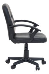 Orsina Comfortable Black Small Home Office Chair, Ergonomic Work From Home Chair, Movable Ergonomic Office Chair - thumbnail 3