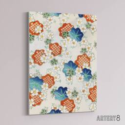 "Artery8 Vintage Floral Flower Pattern Canvas Wall Art Print Bijutsukai - Size: W18"" x H24""" - thumbnail 2