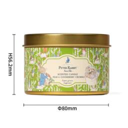 Peter Rabbit Pear Gooseberry Scented Tin Candle 1 Wick 25hr Burn in Green - Size: Small - thumbnail 4
