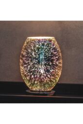 Netlighting Stellar 1 Light Table Lamp Chrome Holographic Glass Chrome Plate E14 in Clear - thumbnail 2