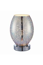 Netlighting Stellar 1 Light Table Lamp Chrome Holographic Glass Chrome Plate E14 in Clear - thumbnail 1