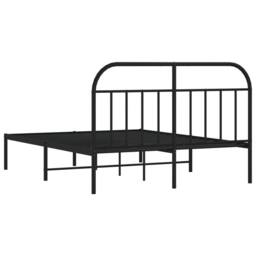 Berkfield Home Metal Bed Frame with Headboard Black 140x200 cm - thumbnail 8