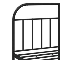 Berkfield Home Metal Bed Frame with Headboard Black 140x200 cm - thumbnail 9