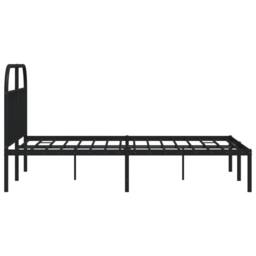 Berkfield Home Metal Bed Frame with Headboard Black 140x200 cm - thumbnail 7