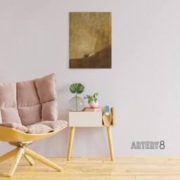 "Artery8 El Perro The Drowning Dog Francisco Goya Canvas Wall Art Print in Brown - Size: W12"" x H16""" - thumbnail 3