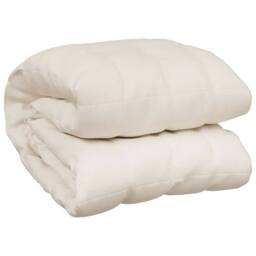 Berkfield Home Weighted Blanket Light Cream 140x200 cm Single 10 kg Fabric