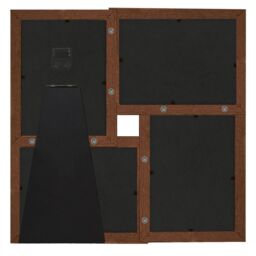 Berkfield Home Collage Photo Frame for 4x(13x18 cm) Picture Dark Brown MDF - Size: 13x18 cm - thumbnail 3