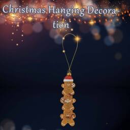 VFM e-Store Christmas Gingerbread Man Stack Decoration 18cm x 5cm Brown X 1 - Size: 18 cm x 5 cm - thumbnail 3