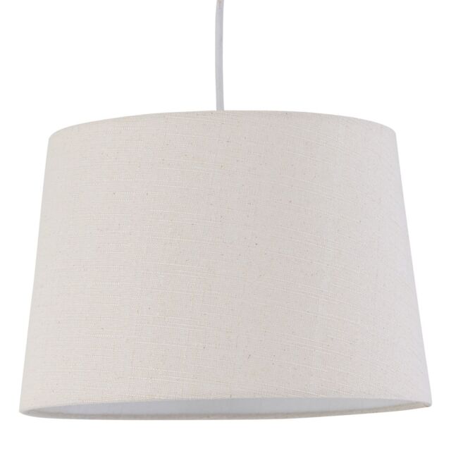 First Choice Lighting Zoey - Natural Linen Easy Fit Pendant or Lamp Shade - image 1
