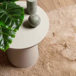 Berkfield Home Shaggy Rug High Pile NAVARRA Beige 120x120 cm Polyester - Size: Medium - thumbnail 8