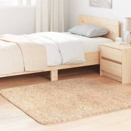 Berkfield Home Shaggy Rug High Pile NAVARRA Beige 120x120 cm Polyester - Size: Medium - thumbnail 2