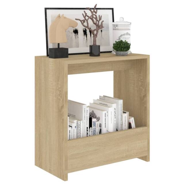 Berkfield Home Side Table Sonoma Oak 50x26x50 cm Engineered Wood in Light Tan - Size: 50 x 26 x 50 cm - image 1