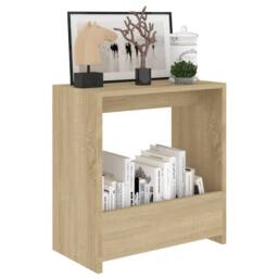 Berkfield Home Side Table Sonoma Oak 50x26x50 cm Engineered Wood in Light Tan - Size: 50 x 26 x 50 cm