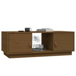 Berkfield Home Beautiful Coffee Table Honey Brown 100x50x35 cm Solid Wood Pine - Size: 100 x 50 x 35 cm - thumbnail 4