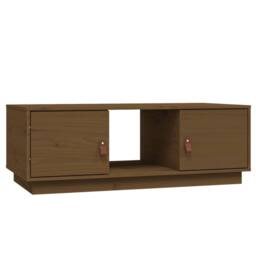 Berkfield Home Beautiful Coffee Table Honey Brown 100x50x35 cm Solid Wood Pine - Size: 100 x 50 x 35 cm - thumbnail 3