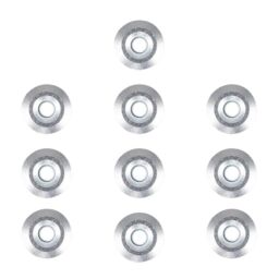 ValueLights Pack of 10 Silver Outdoor Decking Lights