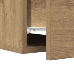 Berkfield Home Bedside Cabinets 2 pcs Wall-Mounted Artisan Oak 35x35x20 cm in Brown - Size: 35 x 35 x 20 cm - thumbnail 9