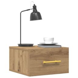 Berkfield Home Bedside Cabinets 2 pcs Wall-Mounted Artisan Oak 35x35x20 cm in Brown - Size: 35 x 35 x 20 cm - thumbnail 3