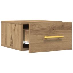 Berkfield Home Bedside Cabinets 2 pcs Wall-Mounted Artisan Oak 35x35x20 cm in Brown - Size: 35 x 35 x 20 cm - thumbnail 5