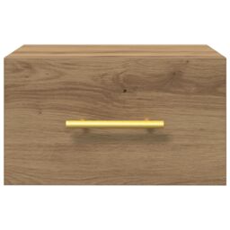 Berkfield Home Bedside Cabinets 2 pcs Wall-Mounted Artisan Oak 35x35x20 cm in Brown - Size: 35 x 35 x 20 cm - thumbnail 6