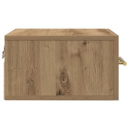 Berkfield Home Bedside Cabinets 2 pcs Wall-Mounted Artisan Oak 35x35x20 cm in Brown - Size: 35 x 35 x 20 cm - thumbnail 7