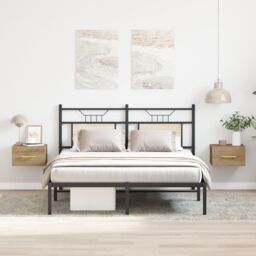 Berkfield Home Bedside Cabinets 2 pcs Wall-Mounted Artisan Oak 35x35x20 cm in Brown - Size: 35 x 35 x 20 cm - thumbnail 4
