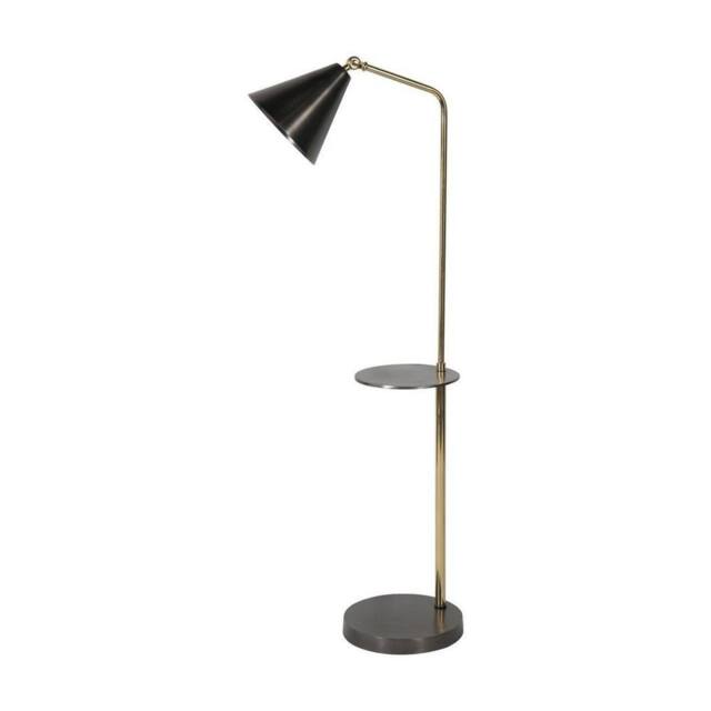 The Libra Company Amelie Floor Lamp With Table - Stainless Steel/Aluminium in Gold - image 1