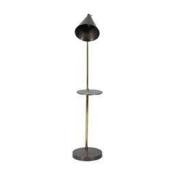 The Libra Company Amelie Floor Lamp With Table - Stainless Steel/Aluminium in Gold - thumbnail 2