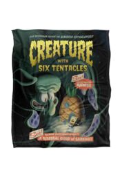 Spongebob Creature With Six Tentacles Silky Touch Super Soft Throw Blanket 152 X 127 cm in White - thumbnail 1