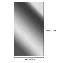 FLAVORA 2M Self-Adhesive Flexible Mirror Sheet Non-Glass in Silver - thumbnail 2