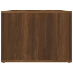 Berkfield Home Decorative Coffee Table Brown Oak 80x50x36 cm Engineered Wood - Size: 80 x 50 x 36 cm - thumbnail 7