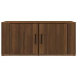 Berkfield Home Decorative Coffee Table Brown Oak 80x50x36 cm Engineered Wood - Size: 80 x 50 x 36 cm - thumbnail 5