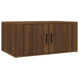 Berkfield Home Decorative Coffee Table Brown Oak 80x50x36 cm Engineered Wood - Size: 80 x 50 x 36 cm - thumbnail 3